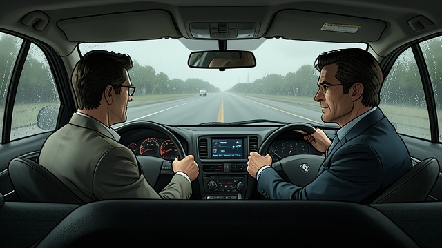 The Long Drive from "Turtles All the Way Down". The Long Drive Motion without a destination Aza drives Harold around Indianapolis simply to feel better after a difficult day.