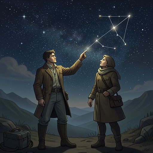 The Meaning of Looking Up from "Turtles All the Way Down". This flow follows how the night sky gives Aza and Davis a shared language for time, distance, grief, and intimacy.