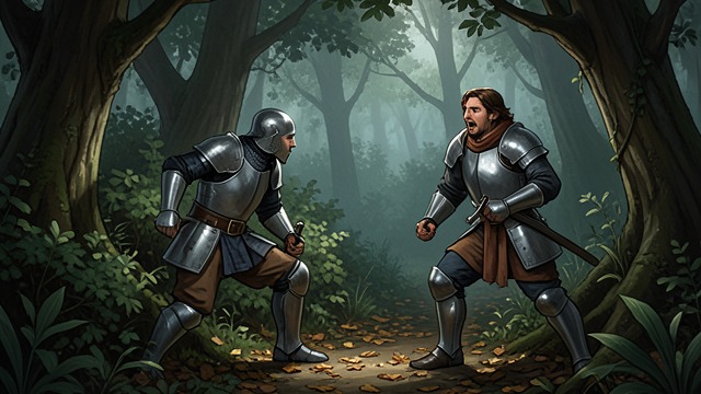 Grove Confrontation from "The Canterbury Tales". Grove Confrontation Recognition in Hiding Palamon escapes and hides in the grove, where Arcite unknowingly speaks of his love.