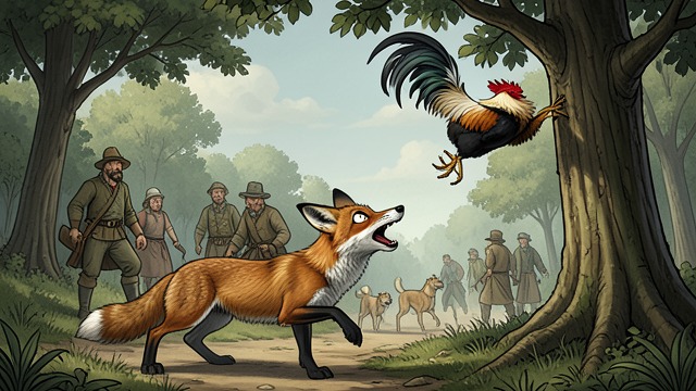 Escape Through Speech from "The Canterbury Tales". Escape Through Speech A Second Flattery Chanticleer advises Russell to taunt his pursuers. The fox obeys because pride makes him repeat the error he exploited.