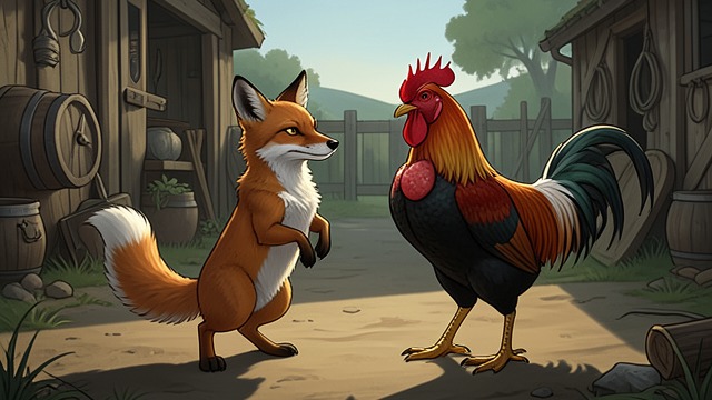 Fox’s Performance from "The Canterbury Tales". Fox’s Performance Borrowed Gentility Russell speaks as though he were Chanticleer’s admirer and friend. Courtesy becomes camouflage for predation.