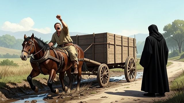 The Carter’s Ambiguity from "The Canterbury Tales". The Carter’s Ambiguity Spoken Curse A carter angrily says that the Fiend may take his cart and horses. The Summoner treats the words as a literal transfer.