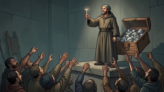 Pardoner’s Collection from "The Canterbury Tales". Pardoner’s Collection Greed as Product The Pardoner’s moral theme attracts offerings precisely because he presents himself as authorized to absolve.