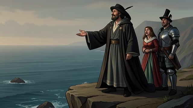 Magical Landscape from "The Canterbury Tales". Magical Landscape Visual Transformation The Magician makes the Breton rocks appear to vanish.