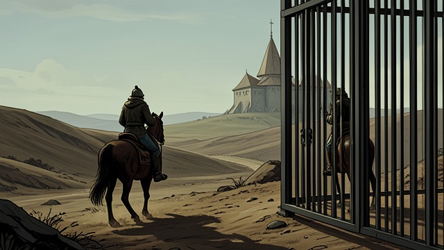 Separate Miseries from "The Canterbury Tales". Separate Miseries Exile as Captivity Arcite leaves prison but loses access to Emily. Palamon remains near her but cannot escape his cell.