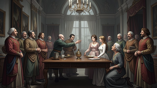 Restorer of the Household from "The Canterbury Tales". Restorer of the Household Confession of Design Walter reveals that the children survived and that the new bride is his daughter.