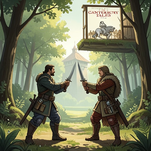 Palamon and Arcite’s Rivalry from "The Canterbury Tales". This flow traces the transformation of cousinly loyalty into mortal competition and finally into a painful reconciliation through marriage.
