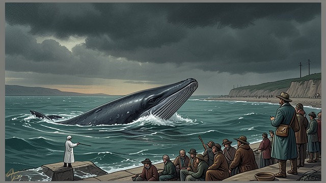 An Ecological Signal from "The Whale". The Whale Beyond the Omen Signs of a changing habitat Whale movements, strandings, and changing food supplies register pressures in the marine environment.