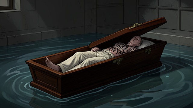 The Coffin Covenant from "The Whale". A Friendship Tested by Fate A presentiment of death Queequeg becomes seriously ill and has a coffin made for himself.