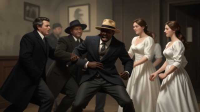 Douglass Under Attack from "The Whale". Violence Against a Public Voice An assault on the street Douglass and the Griffiths sisters are attacked in New York by hostile men.