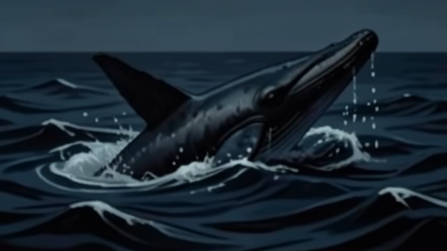 A World Built from Sound from "The Whale". Seeing Through Clicks A sonar landscape Sperm whales produce clicks and interpret returning sound to navigate and find prey in darkness.