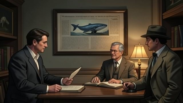 A Boy’s Prophecy from "The Whale". The Whale in the Picture An early image A picture of a harpooned whale, seen among his father’s belongings, lodges in Melville’s imagination.
