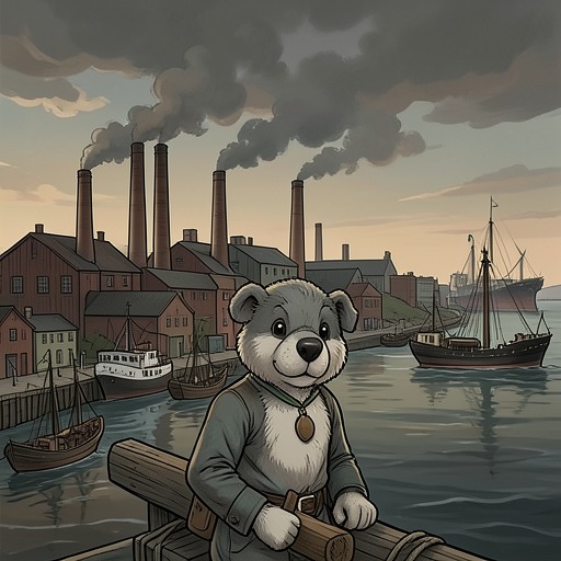 The Decline of Nantucket and New Bedford from "The Whale". This flow traces the conflict between old whaling wealth and new markets, technologies, and landscapes that eventually displace the industry.