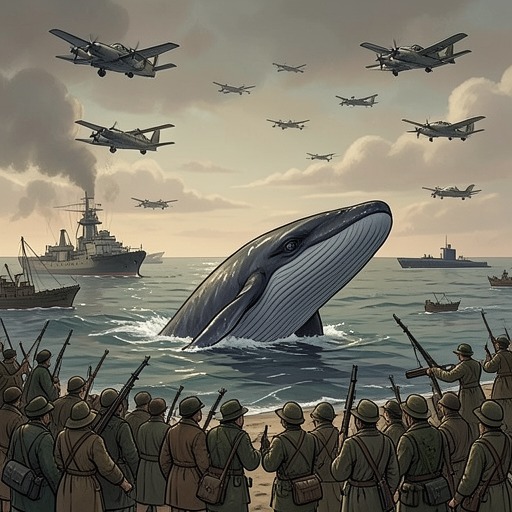 The Cold War’s Whale from "The Whale". This flow traces the transformation of the whale from industrial resource into a military, technological, and political symbol during the nuclear age.