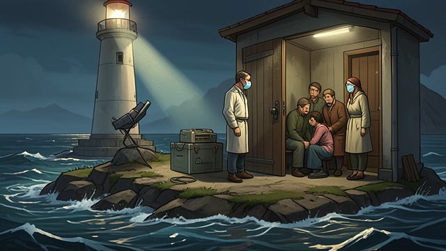 SARS Changes the Inquiry from "The Lighthouse". Isolation Becomes Literal A Confirmed Infection Raimund Speidel is diagnosed with SARS, and Adam Dalgliesh falls ill after close contact.
