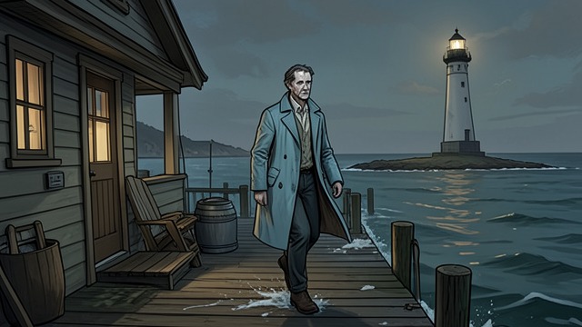 A Sick Visitor Arrives from "The Lighthouse". A Private Purpose Arrival from France Raimund Speidel arrives by private yacht and settles into Shearwater Cottage.