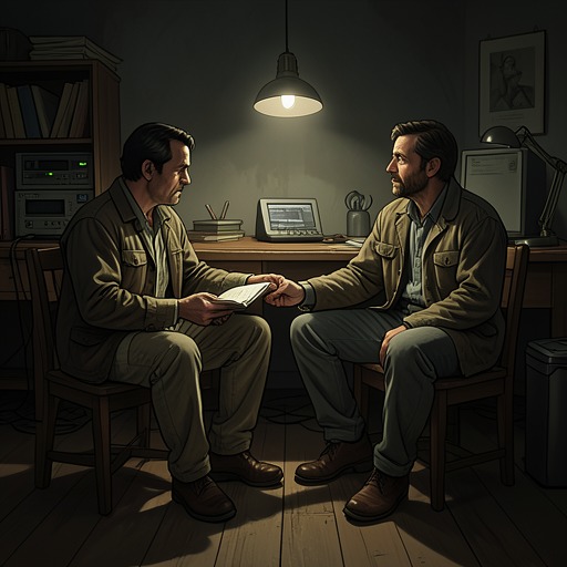 The Oliver and Tremlett Bond from "The Lighthouse". This flow traces the literary dependence and unspoken affection between Nathan Oliver and the employee who helps bring his novels into form.