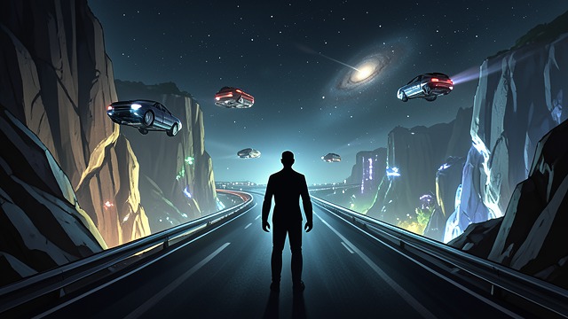 Motorway Metamorphosis from "Crash". Motorway Metamorphosis Vision Roads become luminous cliffs, vehicles become suspended scenery, and the narrator feels fused with the transmission system.