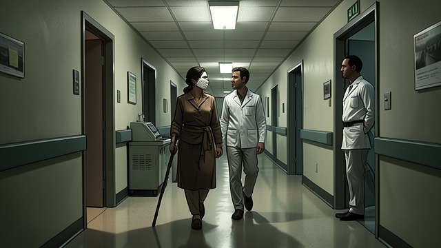 Hospital Confrontation from "Crash". Hospital Confrontation Encounter Helen moves through the hospital with a stick, her injury and anger refusing sentimental reconciliation.