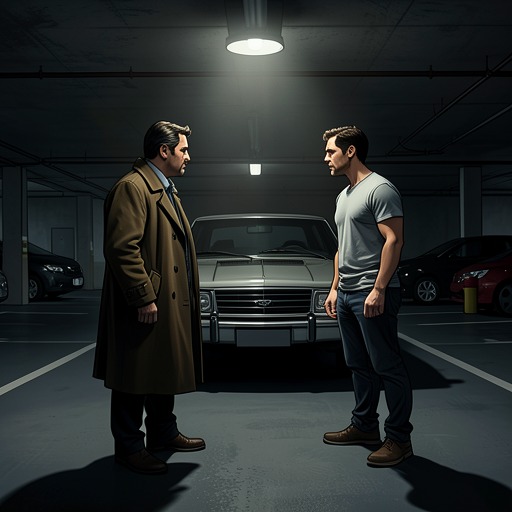 The Narrator and Vaughan from "Crash". This flow traces the narrator's passage from suspicion of Vaughan to submission, intimacy, betrayal, and emotional dependence.