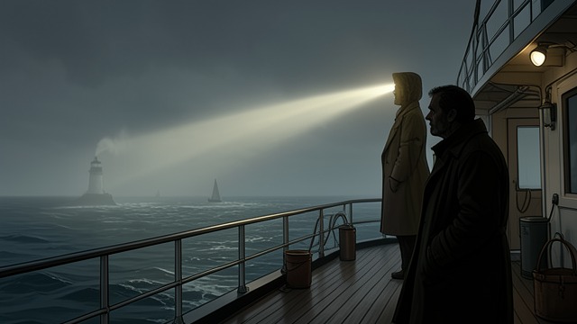 The Final Flash from "The Lighthouse". A Signal That Fades Looking for a companion On the return ferry, Carl searches the outer deck for Futh but cannot picture him clearly or recall his name.