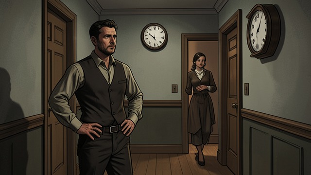 Moving Into the Unknown from "The Lighthouse". A New Address Boxes already packed Angela has prepared labelled boxes for Futh, and his car’s flat tyre further delays his departure from Hellhaus.