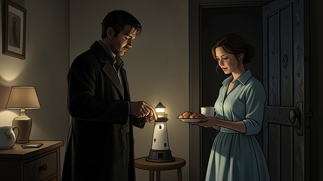 The Invitation in Utrecht from "The Lighthouse". A Doorway to Stay Welcome offered Carl brings Futh to his mother’s apartment, where his mother serves coffee and pastries.