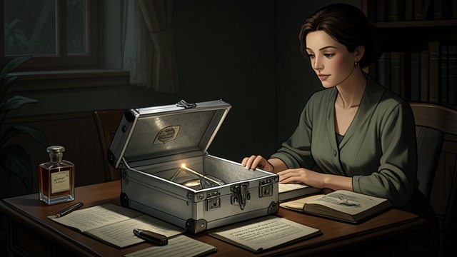 The Case Given Away from "The Lighthouse". A Change of Custody A gift to Futh’s mother Futh’s father gives the case to his wife, who admires it and wears the perfume.