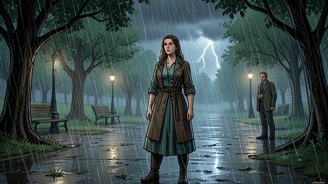 Rain at the Ending from "The Earthquake Bird". Rain at the Ending A Familiar Season Rain begins as Lucy hears an uncertain clicking in the park.
