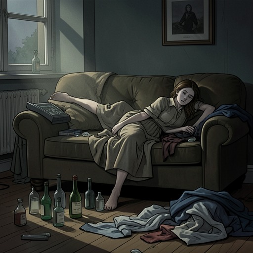 Lucy’s Emotional Collapse from "The Earthquake Bird". This flow traces the collapse that follows Lucy Fly’s discovery of the affair, then follows her physical and social recovery without claiming she has healed.