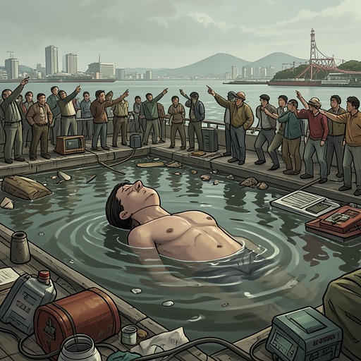 The Unidentified Body Parts from "The Earthquake Bird". This flow follows the misidentification of a torso in Tokyo Bay and its role in obscuring the separate murder of Lily Bridges.