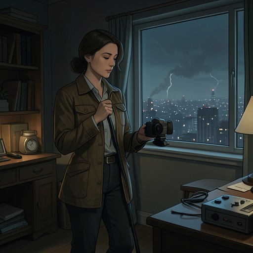 The Final Image of Home from "The Earthquake Bird". This flow traces the closing movement from provisional safety toward renewed uncertainty, as Lucy Fly’s new domestic refuge is unsettled by the camera sound.