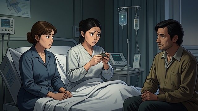 Supporting Beatrice from "Up". Supporting Beatrice A patient reaches another patient Emma finds Beatrice alone with medication and recognizes the urgency of the situation.