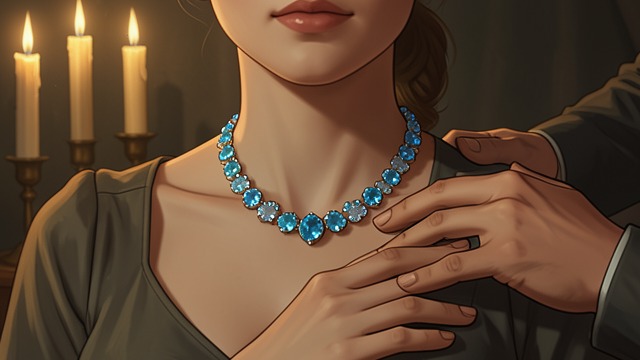 Stolen Necklace from "American Psycho". Stolen Necklace Opportunistic Theft Bateman takes a necklace intended for Meredith Powell and places it around Evelyn's neck.