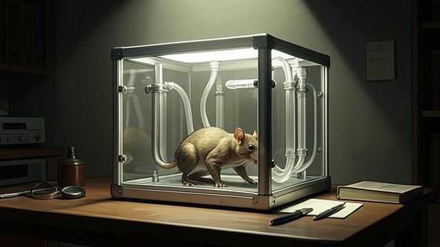 Glass Cage from "American Psycho". Glass Cage Containment Bateman places the rat in a Habitrail system and deliberately starves it.