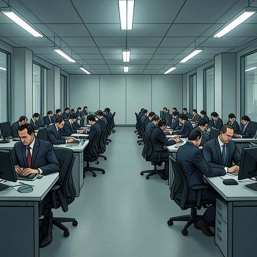 The Office as Alibi from "American Psycho". This flow traces the corporate office as a place where schedules, names, clothing, and professional routines conceal both violence and mental collapse.