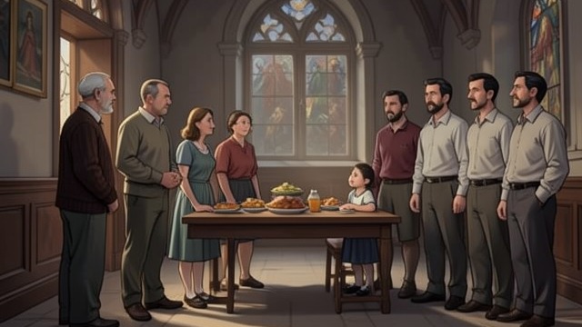 A Visit for Food from "The Best Christmas Pageant Ever". Their Entry Is Self-Interested Refreshments Expected The family arrives because Charlie has described abundant treats.