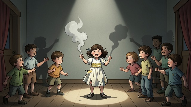 Unexpected Acts Complicate Judgment from "The Best Christmas Pageant Ever". Conduct Does Not Fit One Story Misconduct Remains Imogene smokes, rehearsal goes badly, and the smoke scare creates real disruption.