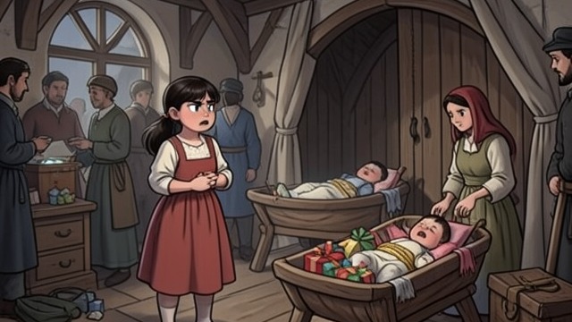 Learning the Story from "The Best Christmas Pageant Ever". A Beginner’s Questions Details Newly Discovered Imogene learns about the crowded inn, the stable, the manger, and the visitors bearing gifts.