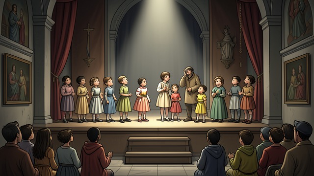 A Rough Opening from "The Best Christmas Pageant Ever". Familiar Disarray Returns The Usual Confusion Children bump wings, shepherds stumble, and the spotlight sweeps across the church.