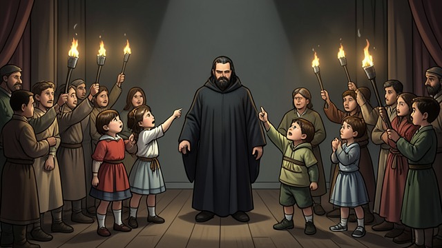 A Script They Want to Change from "The Best Christmas Pageant Ever". The Villain Must Answer A Demand for Justice The Herdmans want to rewrite the ending and punish Herod.