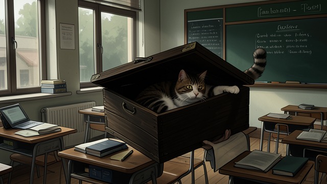 The Cat in a Box from "The Best Christmas Pageant Ever". A Frightening Demonstration An Animal Unsettled Claude brings the cat to school after it has gone without food.