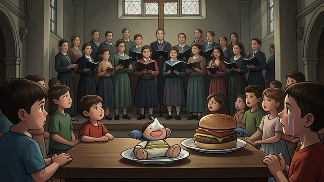 Unexpected Details Hold the Room from "The Best Christmas Pageant Ever". The Performance Feels Real Care and Practicality Imogene burps the doll, while the brothers bring their family ham.