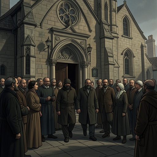 The Church Community Learns to Welcome from "The Best Christmas Pageant Ever". This flow traces how the church’s relationship with the Herdmans shifts from distrust and protest toward a more complicated form of recognition.