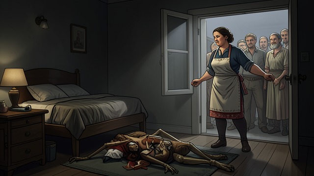 Death Discovery from "The Metamorphosis". Death Discovery Silent Body The Charwoman finds Gregor dead and summons the family.
