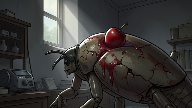 Apple Wound from "The Metamorphosis". Apple Wound Impact An apple lodges in Gregor’s back during Mr. Samsa’s attack.