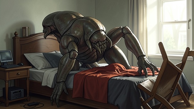 Unsteady Movement from "The Metamorphosis". Unsteady Movement Failed Exit Gregor struggles to leave bed, learning that his new body has different strength, balance, and pain.