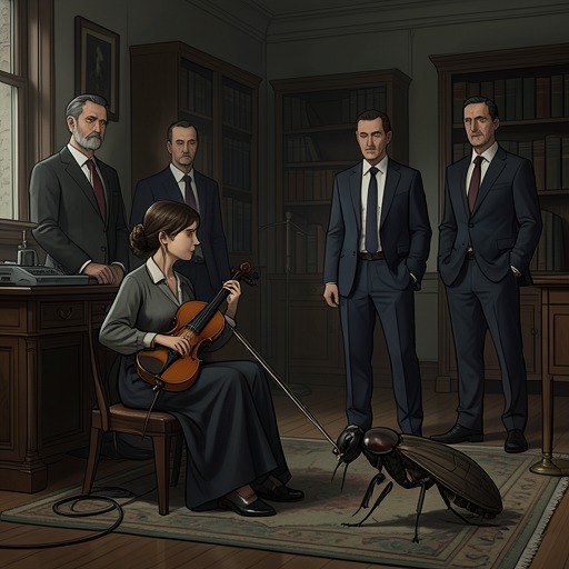 The Music Test from "The Metamorphosis". This flow traces how the Violin becomes a test of Gregor’s remaining humanity and Grete’s lost vocation.