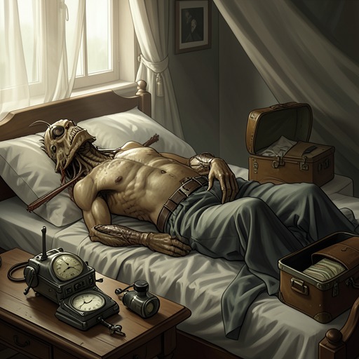 Gregor’s Failed Return to Work from "The Metamorphosis". This flow reframes the opening crisis as Gregor’s determined but impossible attempt to preserve his professional life.