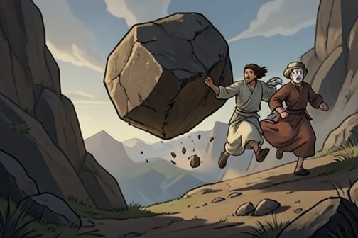 Abu Simbel boulder incident from "Death on the Nile". The Abu Simbel boulder incident is an attempted killing—or, as Andrew Pennington maintains, a tragic accident—in which a massive rock hurtles down a cliff…
